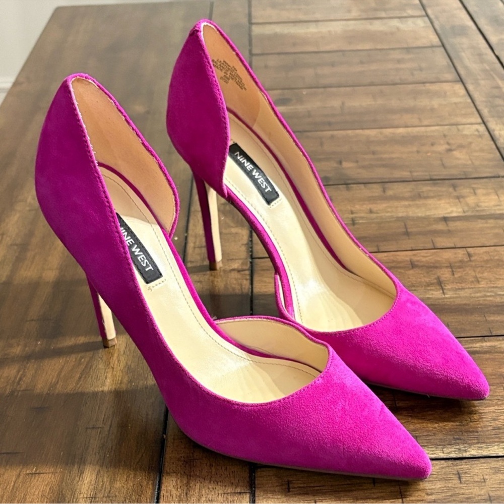 Nine West Pink suede Heels